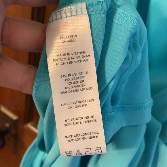 Michael Kors light blue tank top mini dress with ruched pleating in front 😍😍😍 - Picture 7 of 10